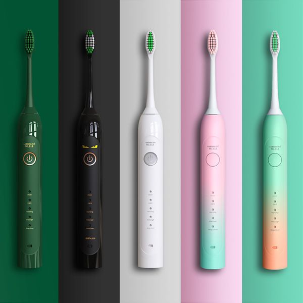 Lansung Sonic Electric Toothbrush Suspensão Magnética Pessoas Ultrasonic Toothbrush 5 Modo À Prova D 'Água Pincel de Dente Recarregável ML918