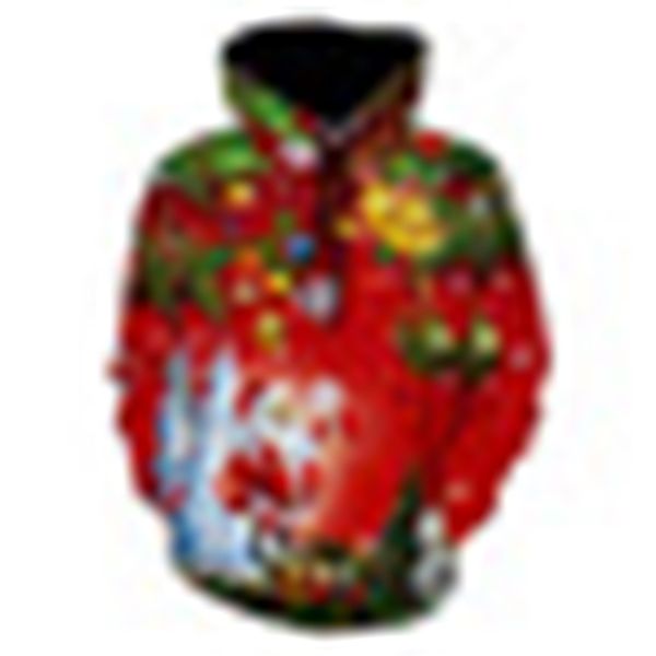 

mens jingle bells christmas tree santa claus printed hoodies sweatshirts women 3d hooded sweatshirt pullover, Black