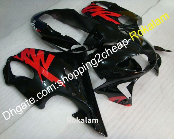 

moto hull for honda cbr600f4 cbr 600 1999 2000 cbr600 f4 99 00 red black motorbike bodywork fairing kit (injection molding)