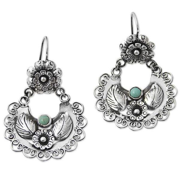 

mengyi bohemian vintage mandala engraved flower drop earring women ethnic tribal antique 9 2 5 jewelry drop shipping, Silver