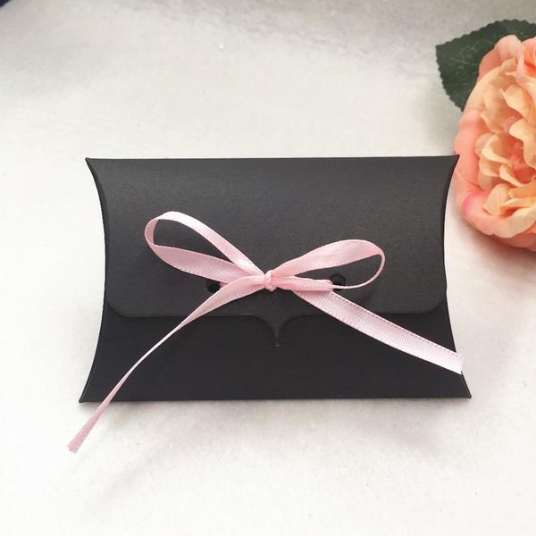 

24pcs/lot kraft paper 12.5*8*2.5cm pillow gift box wedding party favors gift candy boxes with pin bbypvb