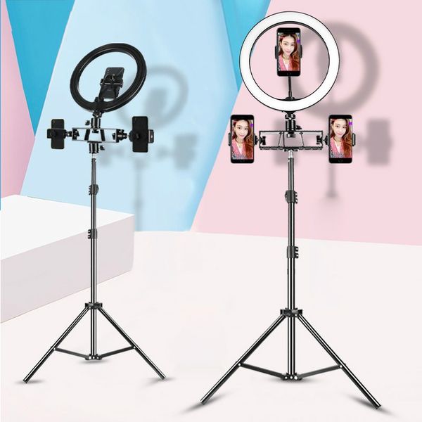 

33cm selfie led ring light with tripod stand 3 phone holder clip p studio pgraphy lighting for youtube tiktok live video