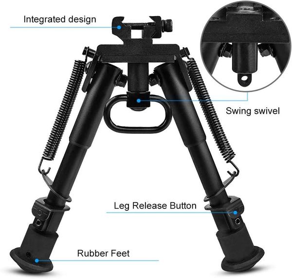 

outdoor 6-9 inches qd sling swivel bipods for picatinny rail 1 nltue