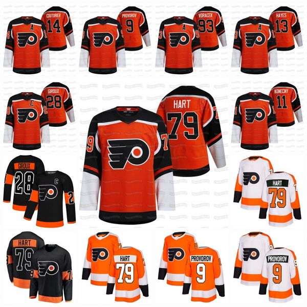

youth 28 claude giroux philadelphia flyers 2021 reverse retro carter hart oskar lindblom sean couturier jakub voracek gostisbehere jersey, Black;red