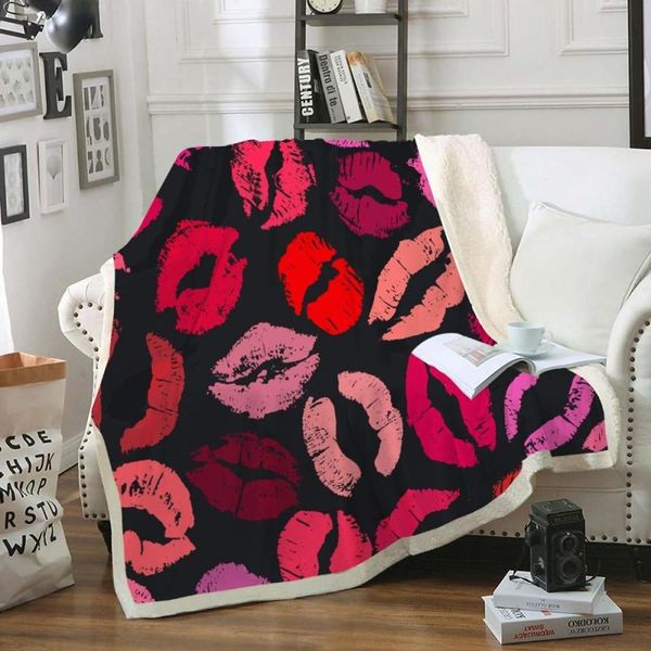 

scarves 3d print rectangle sherpa blanket wearable throw fj118, Blue;gray