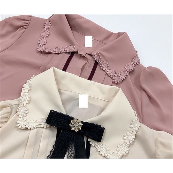 

factorymwlikorean chiffon blouse new fashion long sleeve ol shirt women lady casual clothing, White