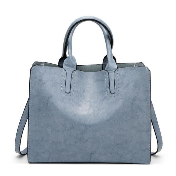 

hbp 2021 fashion female bag ladies one-shoulder diagonal large-capacity handbag oil leather big wholesale brown