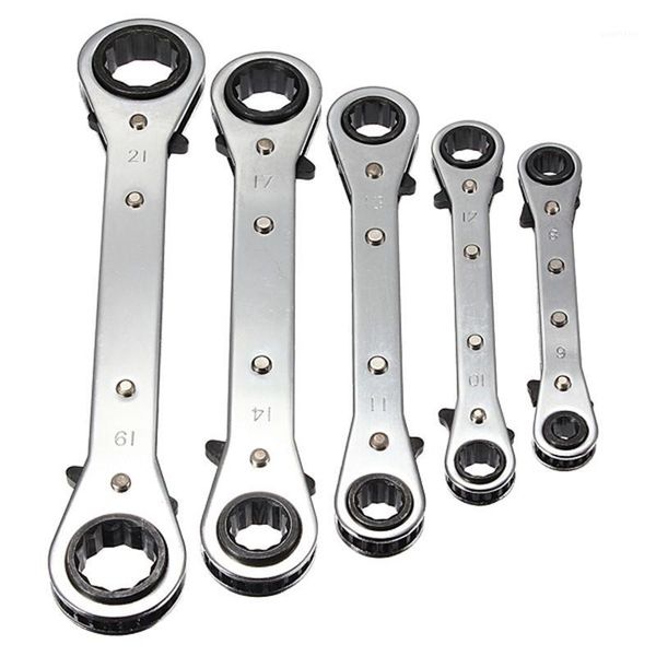 

daniu new 1pc ht04 reversible ring ratchet spanner ratchet wrench ratcheting spanner metric hand tool 5 size1