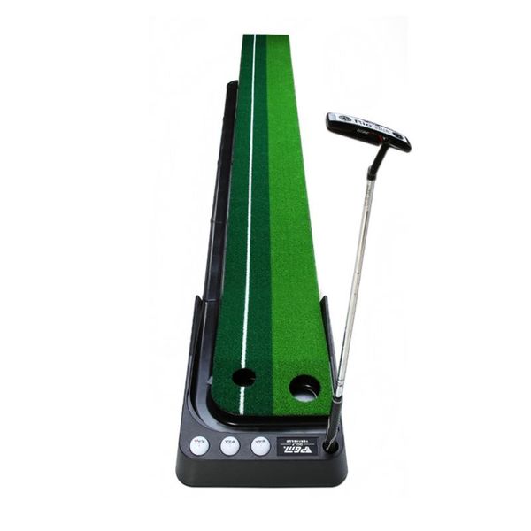 

indoor golf putting trainer 2.5m/3m artificial turf golf practice putting mat putter green fairway trainer ball and cue