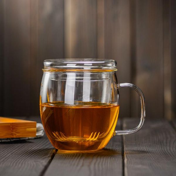 

mugs 350ml glass teacup high temperature cup handmade simple single layer