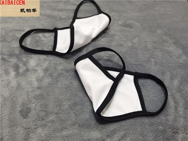 

edge sublimation double layers face mask black blank dust prevention adults diy gifts heat transfer