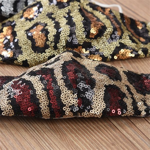 

designer fashion bling masks leopard sequins dustproof mouth washable reusable women face maskoutletb7dj
