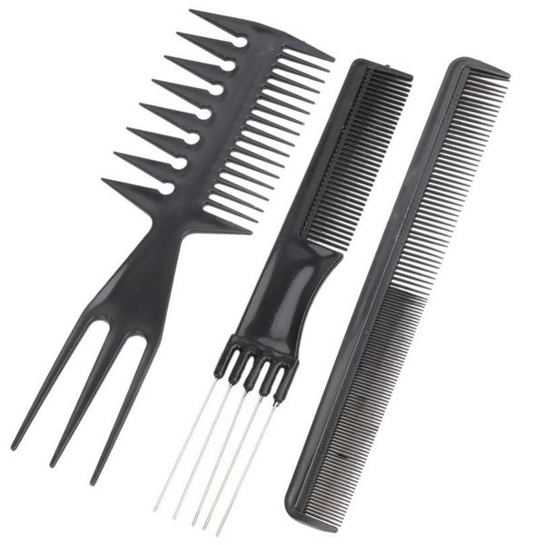 

10pcs/set professional hair brush comb salon salon anti-static hair combs hairbrush hairdressing combs hair care styli wmtsum, Silver