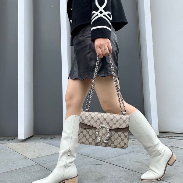 

womens bag 2020 new high-grade printed dionysian cross-body bag shoulder handbag crossbody chain small square bag