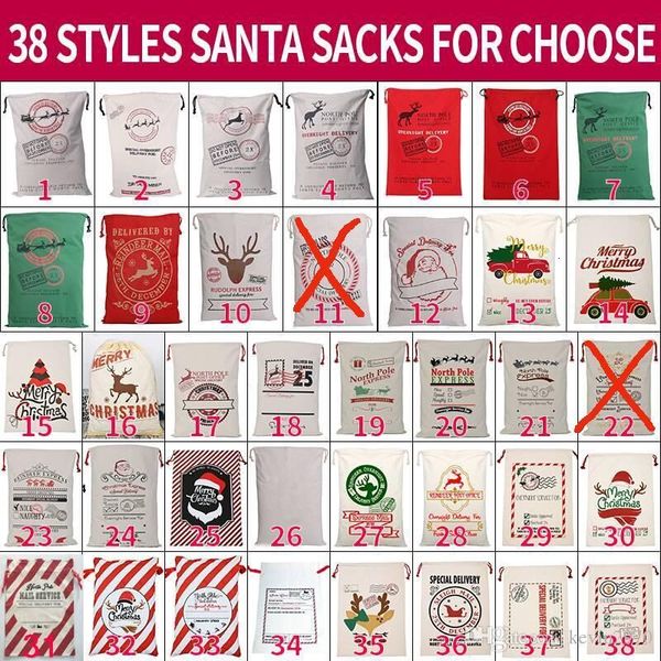 

large drawstring candy canvas claus bag xmas sants santa sacks gift bags for christmas decoration 08xrjz