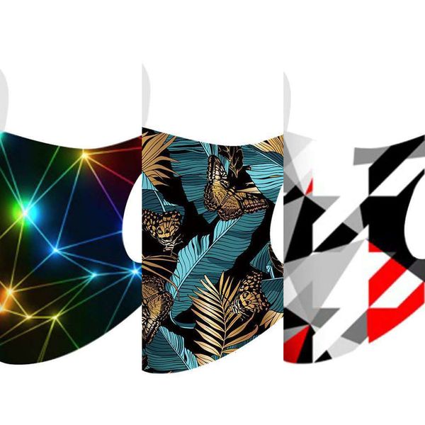 

u0mecu 2021 fashion face masks women men printed cartoon ice silk facemask painting starry sky fireworks camo dustproof dust mout n