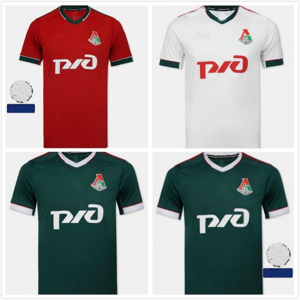 

2020 2021 lokomotiv moscow soccer jersey home third red 20 21 miranchuk zhemaletdinov smolov krychowiak barinov football shirts thailand, Black;yellow