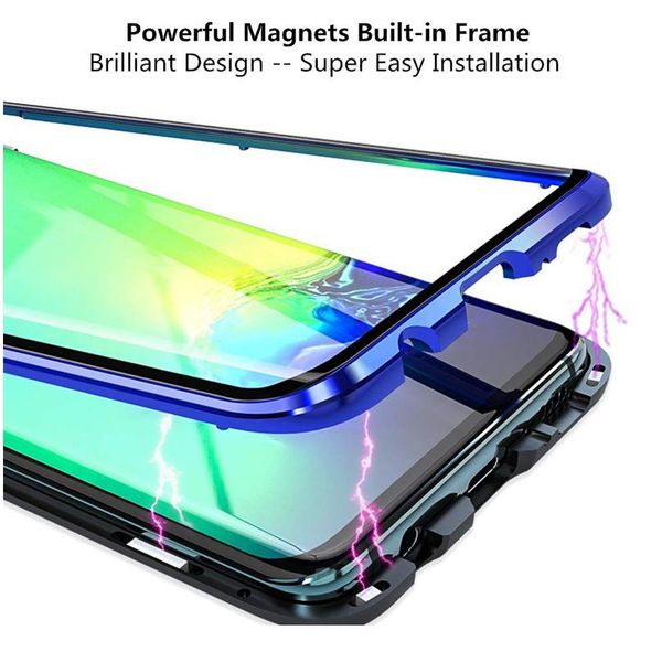 

360 degree magnetic adsorption glass case for samsung galaxy a41 a51 a71 a50 a70 a40 a30 a20 a10 a81 a91 pho wmtocl