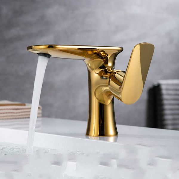 

bathroom basin faucet brass plating faucet sink mixer wash basin and cold water bathroom