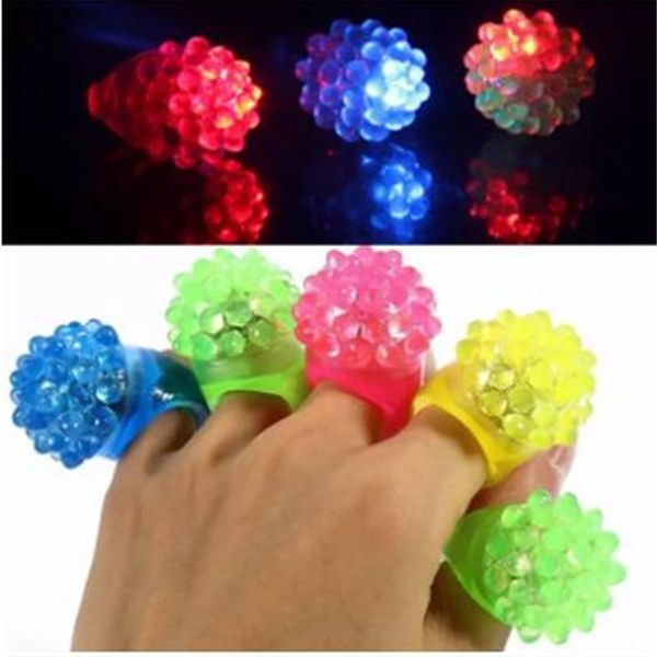 

flash new arrival led mitts cool light up flashing bubble ring rave blinking soft jelly glow party favor
