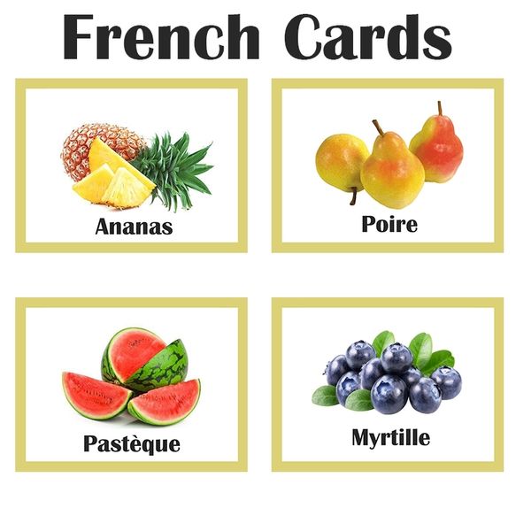 

children french fruit teach montessori educativos word pocket flash card baby active learning early educational game kids toys y200428