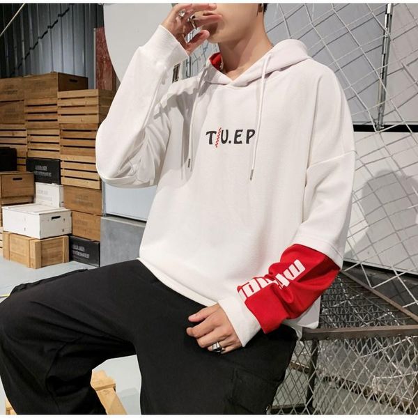 

mantlconx new oversize fashion mens hoodie sweatshirt spring autumn mens sweatshirt hoodies men long sleeve hoodies hip hop, Black