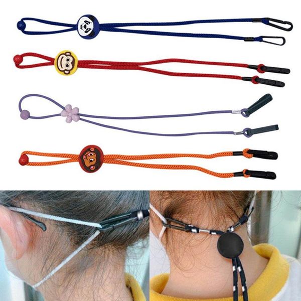 

kid adjustable face buckle lanyard anti-loss dinosaur cartoon straps extensible holder rope masks protection party gwc2682 favor gift m vwlv