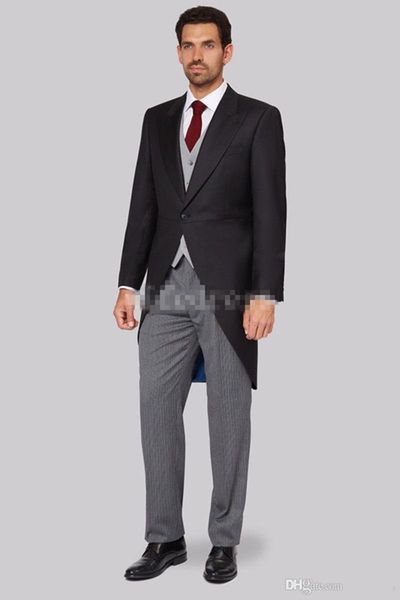 

new design tailcoat wedding tuxedos slim fit suits for men groomsmen suit prom formal suits (jacket +pants+vest, White;black