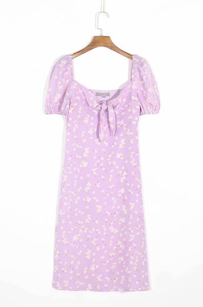 

2021 new 864 autumn european and american women's purple flower short sleeve printing factory wholesale yp5i, Black;gray