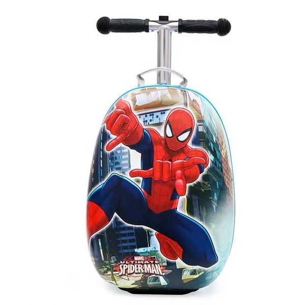 

carrylove kids scooter suitcase carry on skateboard lazy trolley luggage bag for children lj200928