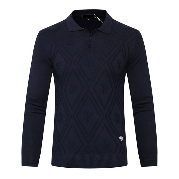 

billionaire sweater wool men's 2021 new casual warm button quality england embroidery big size -5xl ing, White;black