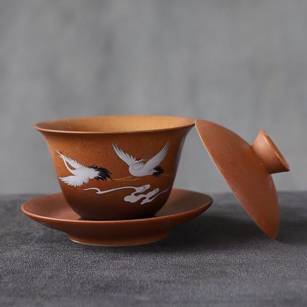 

luwu ceramic gaiwan teacup кран фарфор турен китайский чай наборы для питья 150мл luwu керамический съемка половина от sqcfls