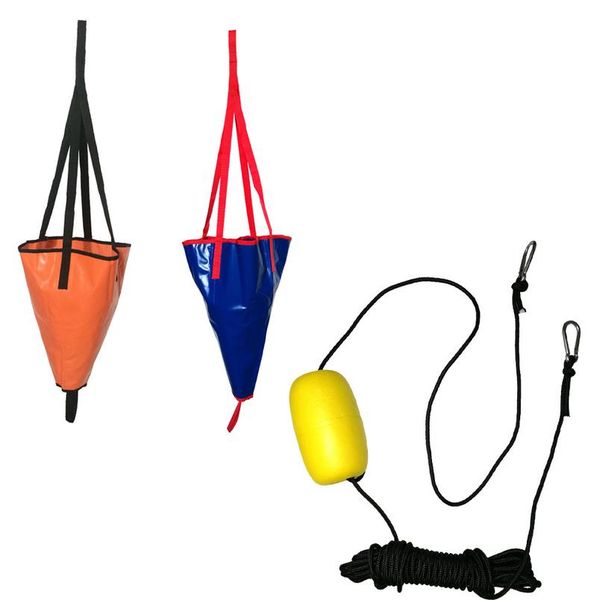 

18-дюймовый каяк каноэ лодка яхта пвх морской якорь дрогущий тормозной костюм с 30 футами, извлекивая буксир bbylem