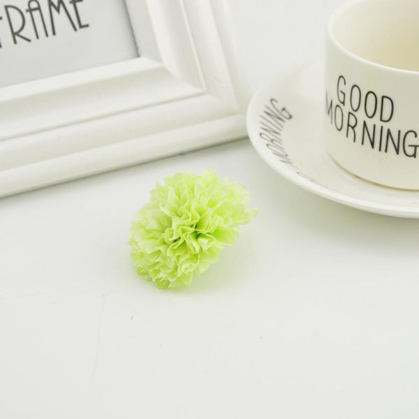 

5 шт. дешевые искусственные цветы главная свадебные украшения ронтас рукоделие цветы ремесленные руководители шелковый гвоздика глава букет