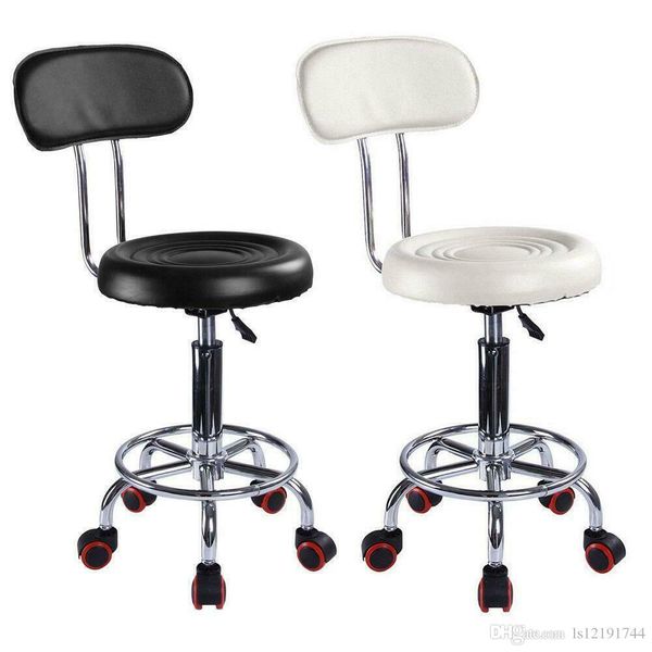 

adjustable height hydraulic rolling swivel stool spa salon chair with back rest