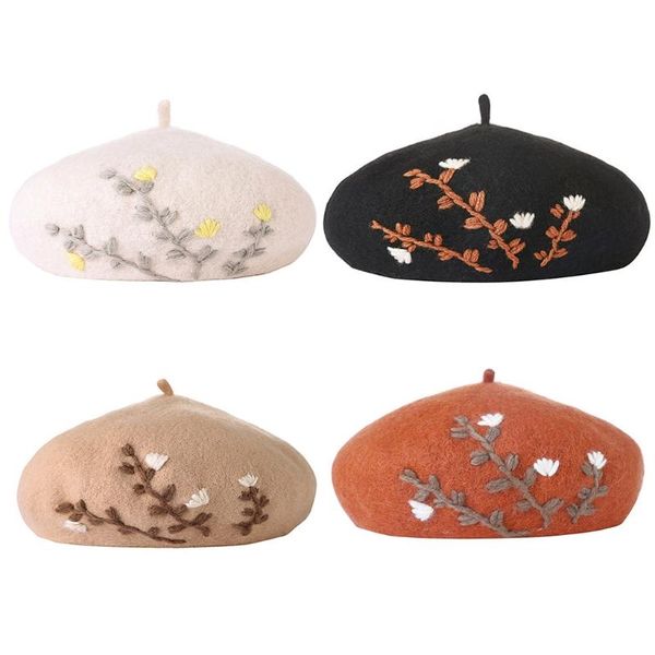 

женщины зимняя теплая из искусственной шерсти best hat floral peast caper вышивка художник тыква шапка 83xf, Blue;gray