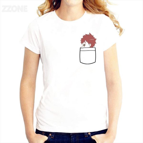 

naruto gaara in the pocket t shirt women printed good quality tshirt short sleeve t shirts o neck fashion tee shirts hwp4525, White