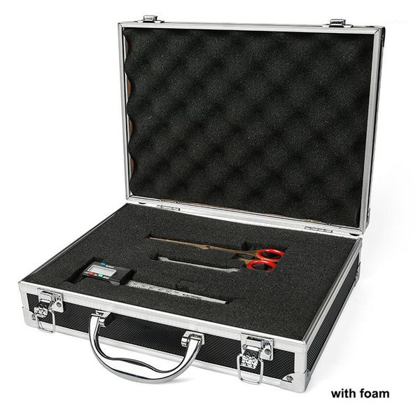 

portable aluminum alloy case document storage instrument equipment display box briefcase household toolbox with pre cut foam1
