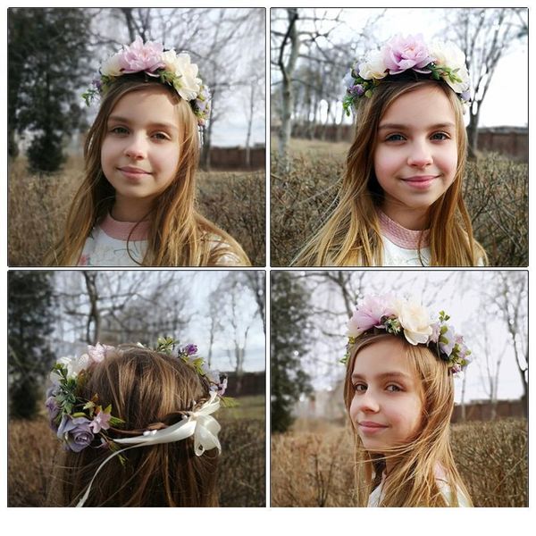 

haimeikang women wedding flower crown wreath bohemia handmade floral garlands flower headband hair accessories bride h qyllbs