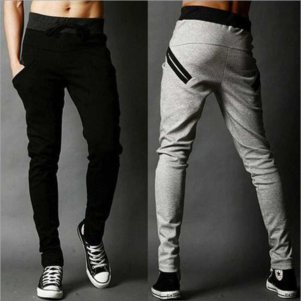 

2020 autumn new fashion men's casual sweatpants solid high street trousers men joggers oversize brand men's pants, Black