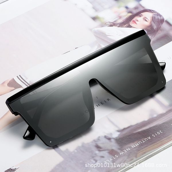

luxury-xg5dc sun sun outdoor women's fast-selling large-frame men's elephant gray personalized sunglasses one-piece suntrendy beac, White;black