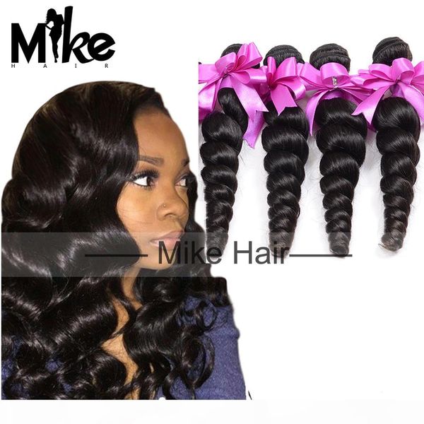 

brazilian hair bundles loose wave hair weaving 4 piece one lot fedex or dhl virgin human hair -2, Black