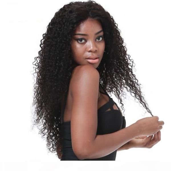 

curly lace front human hair wigs for women brazilian hair glueless full lace wig pre-plucked with baby hair, Black;brown