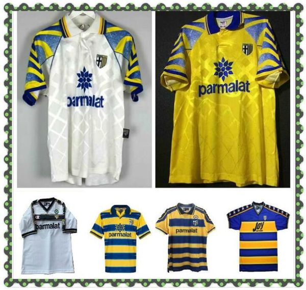 

1995 1999 2000 parma soccer jersey 99 00 02 parma home crespo thuram baggio ретро джерси каннаваро ортега классическая старая старая футболь, Black;yellow