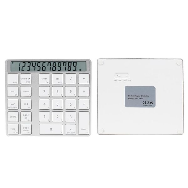 

числовая клавиатура компьютер 2 в 1 жк-дисплей для ноутбука magic ultra thin wireless bluetooth мини-калькулятор 28keys портативный h jlltmv