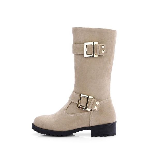 

женские резиновые сапоги круглый носок добыч женская обувь низкие каблуки пинетки дождь большой размер rock elegant med mid теленок flock, Black