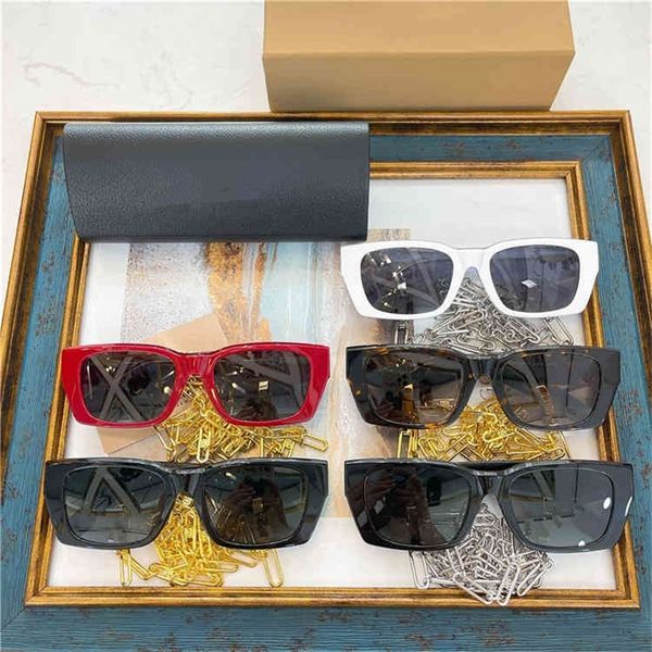 

73% off factory sale be family's new trend big b-leg square sunglasses star's same chain sunglasses b4336, White;black
