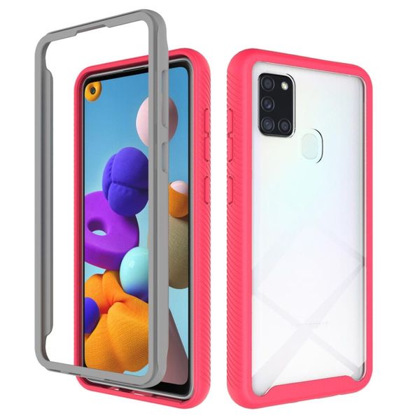 

for samsung galaxy a21s starry sky solid color series shockproof pc tpu protective case