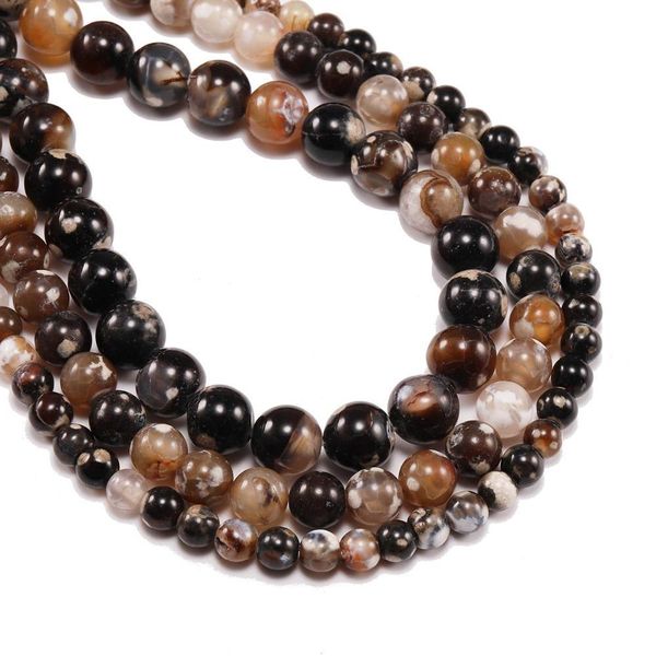 

1 strand lot 6 8 10mm natural ice crackle agates stone bead round loose spacer beads for jewelry making findings diy bracelet h wmtuos
