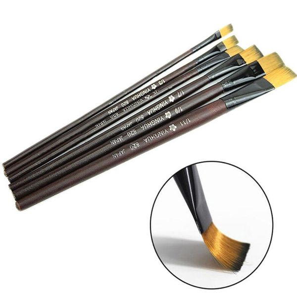 

6pcs/set watercolor oil painting brush set nylon hair acrylics art paint brush set gouache drawing tools toys educatio jllthc